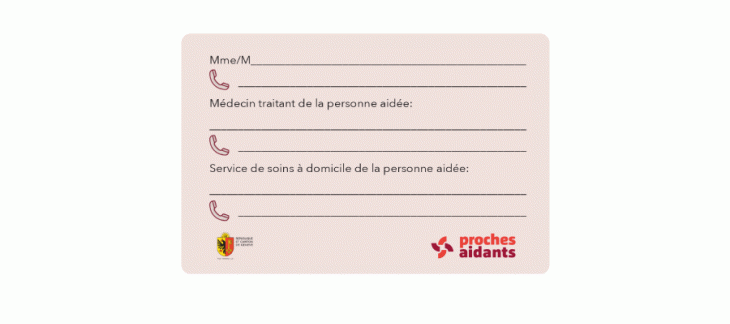 Carte d'urgence Carte d'urgence