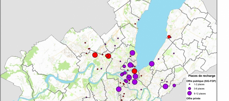 Carte des bornes de recharge