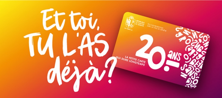 La carte 20 ans 20 francs. Et toi, tu l'as déjà? La carte 20 ans 20 francs. Et toi, tu l'as déjà?