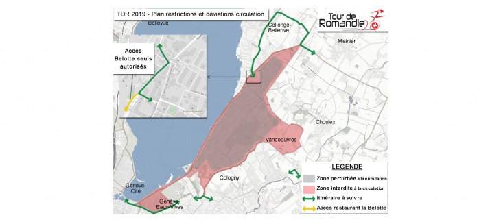 Plan de l'itinéraire de la course
