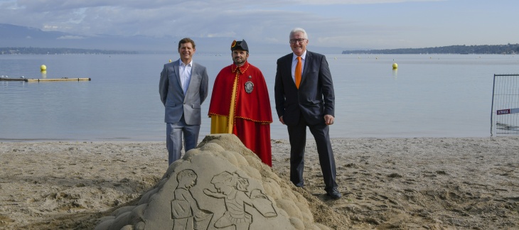 Franck Pidoux, chef de projet et Luc Barthassat, conseiller d'Etat