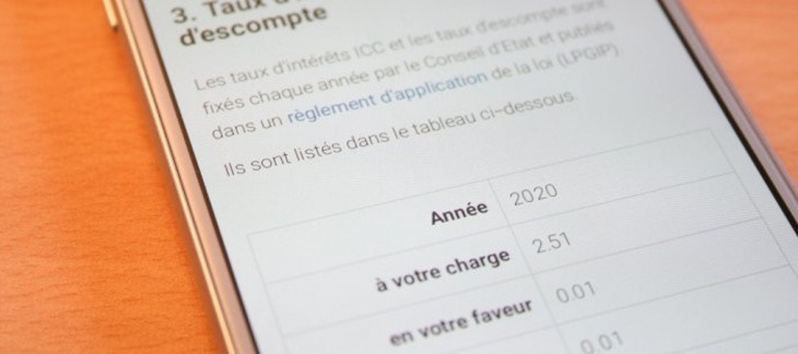 Taux d'intérêts 2020 Taux d'intérêts 2020