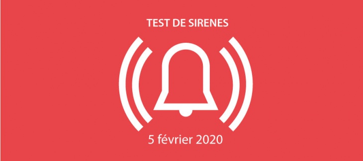 Essai des sirènes d'alarme à la population mercredi 5 février 2020