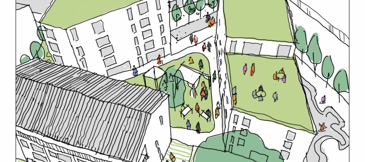 Versoix, avant-projet Lachenal-Dégallier © urbz Versoix, avant-projet Lachenal-Dégallier © urbz