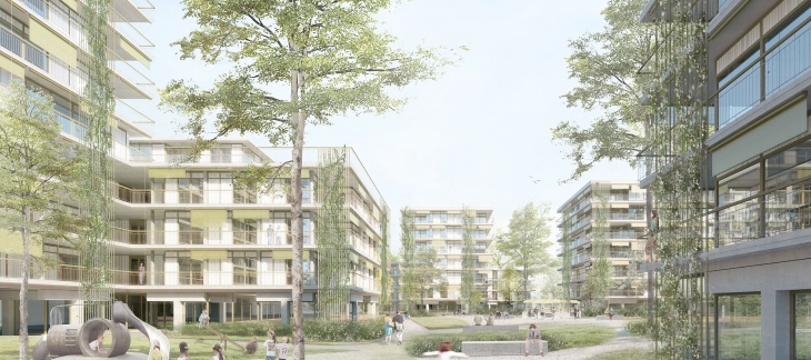 Le coeur du quartier - Projet lauréat pièce A5 © Group8 Le coeur du quartier - Projet lauréat pièce A5 © Group8