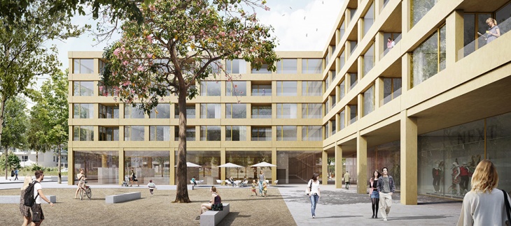 Projet lauréat du concours Beaux-Champs © bw_architectes / image : Thomas Sponti Projet lauréat du concours Beaux-Champs