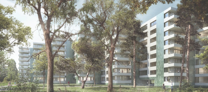Logements côté jardin - Planche du concours HAMADRYADES - JSAA Logements côté jardin - Planche du concours HAMADRYADES - JSAA