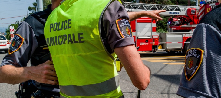 Intervention pompier avec police municipale