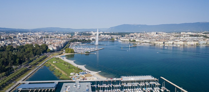 Le Port-Noir et la Plage Publique des Eaux-Vives (août 2020) © Etat de Genève Nouveau Port-Noir