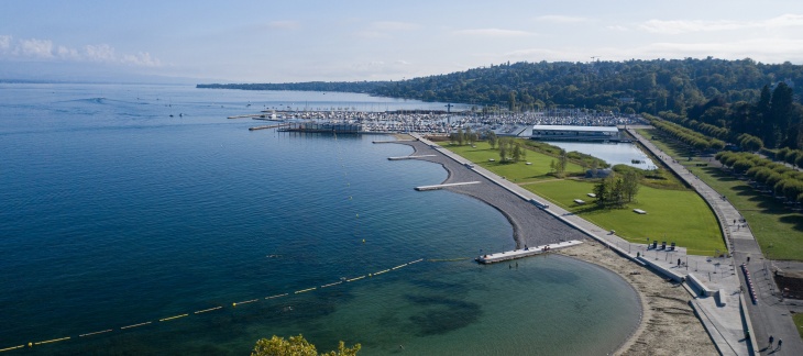 La Plage Publique des Eaux-Vives (août 2020) © Etat de Genève Plage Publique Eaux-Vives