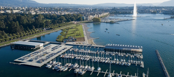 Le Port-Noir et la Plage Publique des Eaux-Vives (août 2020) © Etat de Genève Nouveau Port-Noir