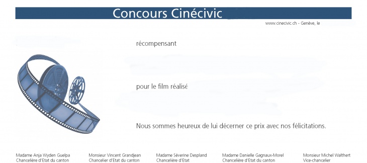 Diplôme CinéCivic 2016 Diplôme CinéCivic 2016