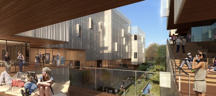 Nouvelle résidence pour étudiants - passerelle / © IHEID Nouvelle résidence pour étudiants - passerelle / © IHEID