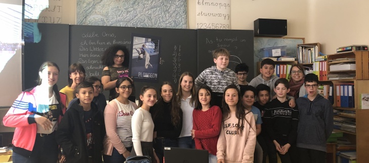 Visite en classe de Michelle Heimberg