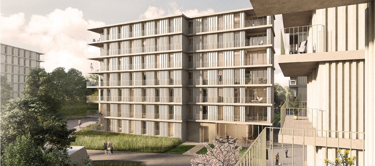 Quartier logement Adret - Lots D, E et L13 © TRIBU architecture Lausanne Quartier logement Adret - Lots D, E et L13 © TRIBU architecture Lausanne