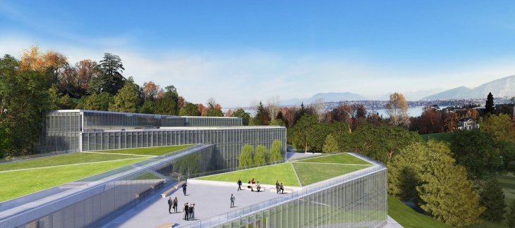 Rénovation du Palais des Nations et nouveau bâtiment de l'ONUG/ Coût : 836.5 mio CHF / Réalisation : 2017-2023 / © ONU et SOM/BP Rénovation du Palais des Nations et nouveau bâtiment de l'ONUG / Coût: 836.5 mio CHF / Réalisation: 2017-2023 / © ONU et SOM/BP