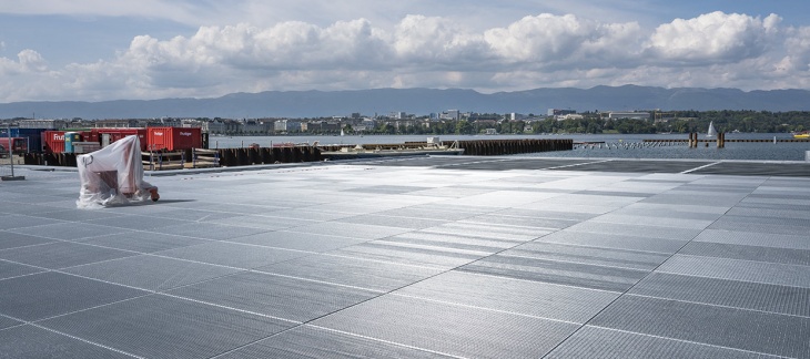 Chantier du Port.Noir et de sa plateforme pour dériveurs (septembre 2018) © Serge Fruehauf Port Plage Publique Eaux-Vives