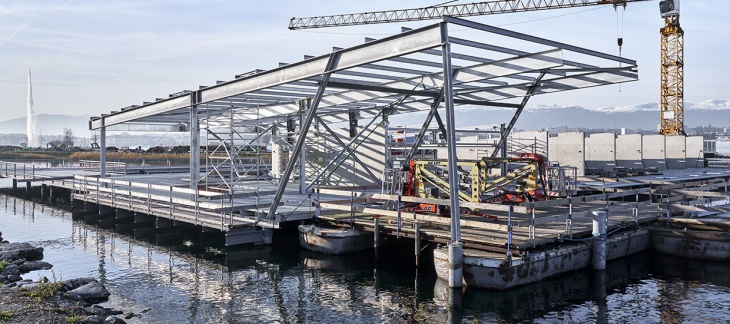 Chantier du Port-Noir (décembre 2019) © Serge Fruehauf Port Plage Publique Eaux-Vives
