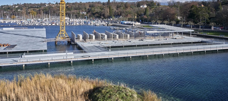 Chantier du Port-Noir (décembre 2019) © Serge Fruehauf Port Plage Publique Eaux-Vives