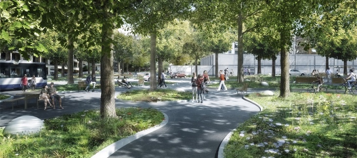 Réaménagement des espaces publics © archigraphie, Philippe Cointault Réaménagement des espaces publics © archigraphie, Philippe Cointault