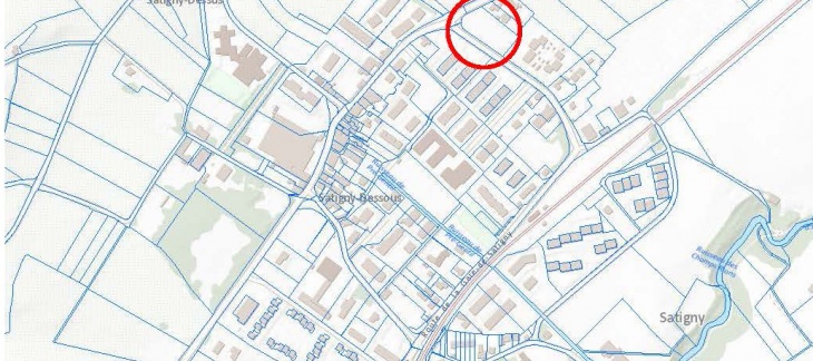 Plan de localisation du projet Champ-Magnin à Satigny Plan de localisation du projet Champ-Magnin à Satigny