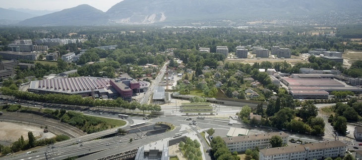 Vue aérienne de l'ensemble © Bureau MSV & Archigraphie