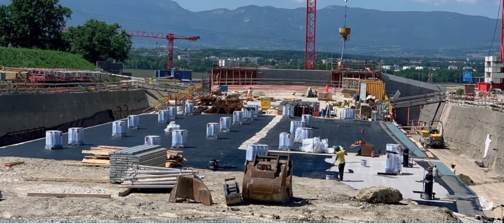 Chantier route des Nations juin 2020 Chantier route des Nations juin 2020