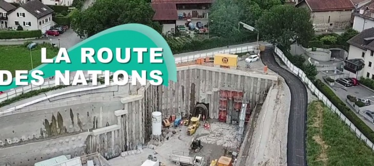 Visuel du chantier de la route des Nations juin 2018