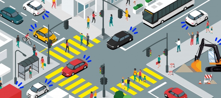 Illustration bruit routier