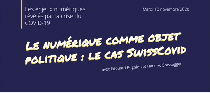 Numérique comme objet politique : le cas Swiss Covid