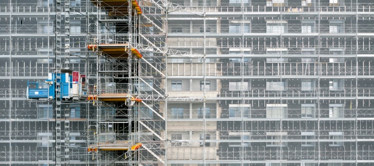 Immeuble en rénovation - échaffaudages