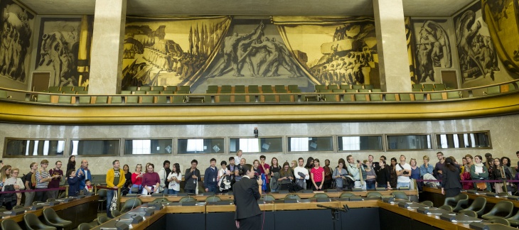 La Salle du Conseil du Palais des Nations à Genève / UN photo