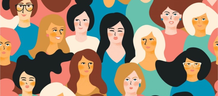 dessin représentant plusieurs femmes