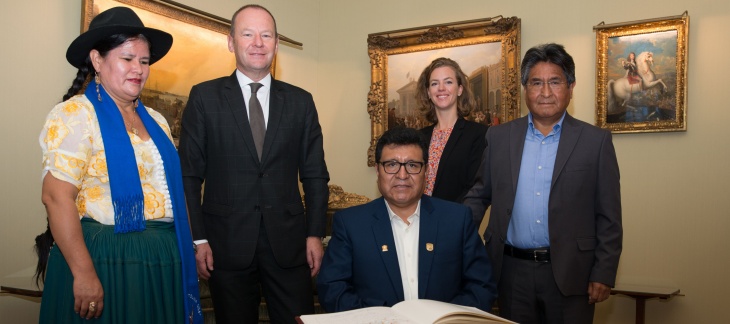 Visite de courtoisie de Monsieur Efrain Chambi Copa, consul général de l'Etat plurinational de Bolivie à Genève