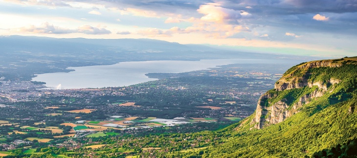 Une partie du bassin versant du Léman et du Rhône franco-valdo-genevois