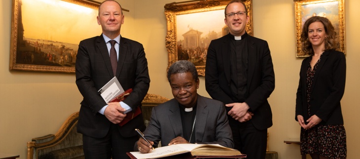 Visite de courtoisie de S.E l'Archevêque Fortunatus Nwachukwu, Nonce apostolique, observateur permanent du Saint-Siège auprès de l'ONU à Genève