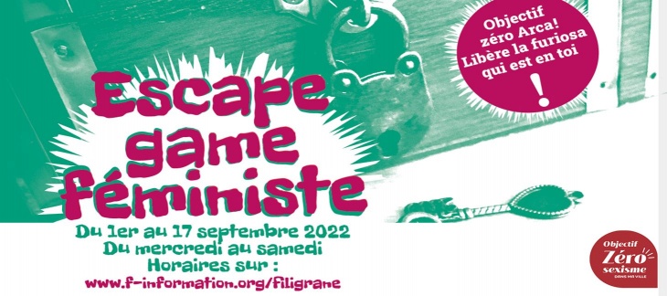 affiche escape game féministe