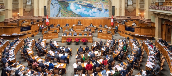 Photographie de l'Assemblée nationale suisse