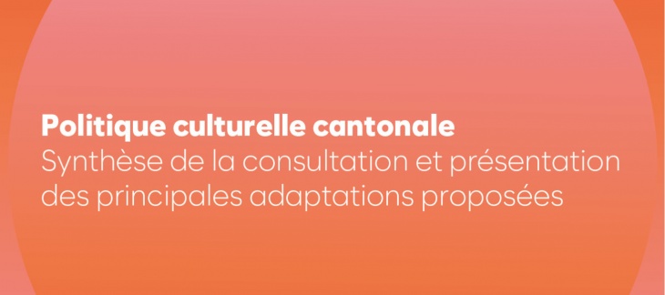Consultation sur la politique culturelle cantonale : présentation aux milieux concernés