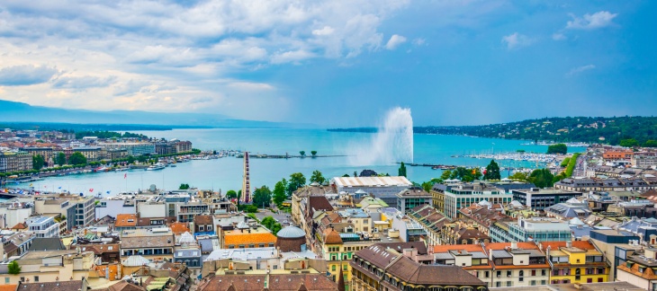 Vue panoramique de Genève depuis la cathédrale