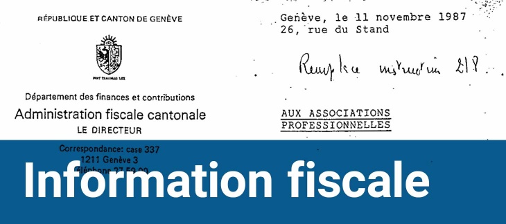 Information et notice sur la pratique de l'AFC Toutes l'information fiscale en vigeur