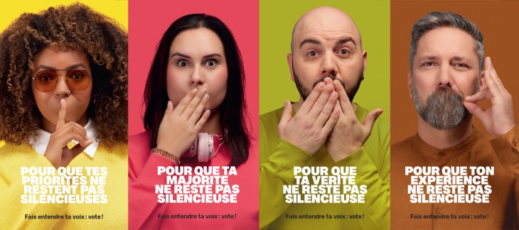 Les quatre affiches de la campagne