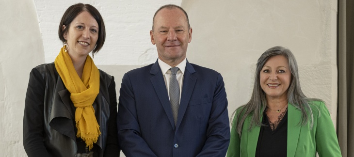De gauche à droite: Crystel Graf, vice-présidente de la CLDN, conseillère d'Etat (NE), Serge Dal Busco, conseiller d'Etat (GE), Nuria Gorrite, conseillère d'Etat (VD)