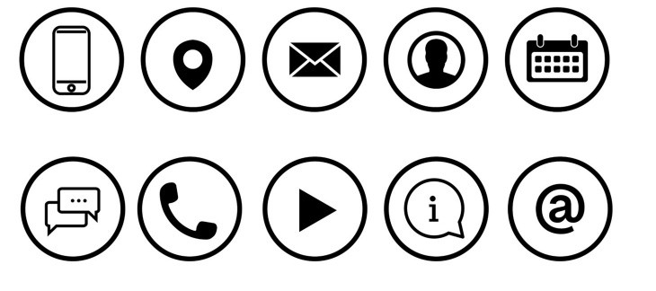 icônes contacts