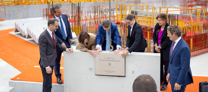 Pose de la 1ere pierre du Campus Pictet de Rochemont @ Groupe Pictet