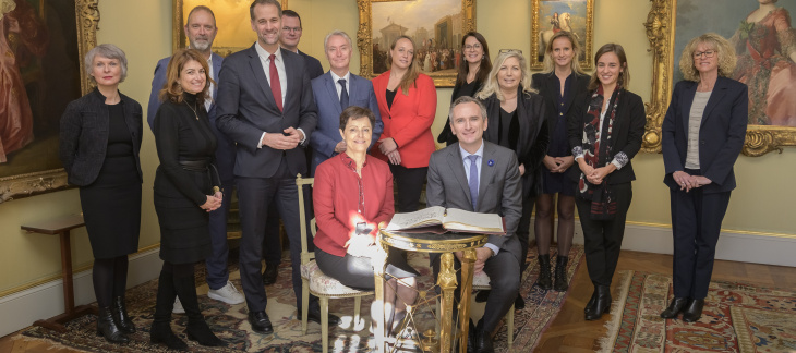 Déjeuner de courtoisie en l'honneur de S.E. Madame Marion Paradas, ambassadrice de France en Suisse et de Monsieur Clément Leclerc, consul général de France à Genève