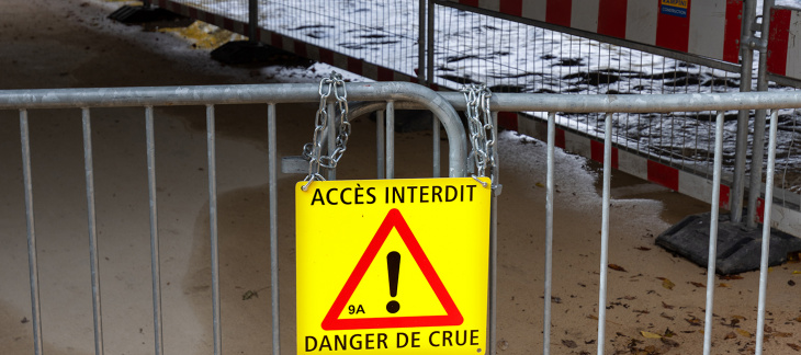 Crue de l'Arve sous le Pont de la Frontenette - novembre 2023