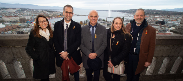 Visite de Monsieur Alain Berset, président de la Confédération, dans le cadre des festivités de l'Escalade 