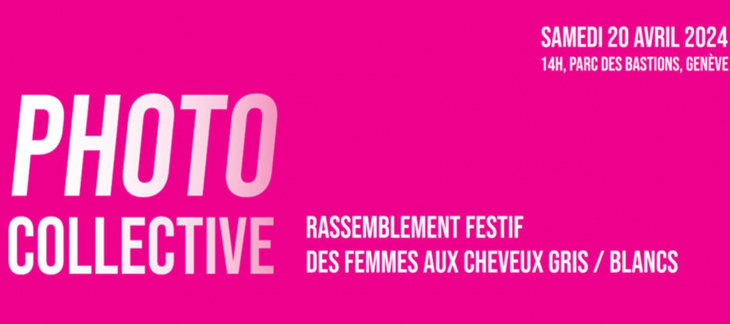 photo collective rassemblement festif des femmes aux cheveux gris blanc