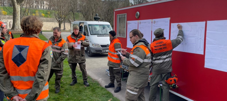 Exercice à l'échelle 1/1 de protection des biens culturels aux Bastions